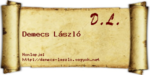 Demecs László névjegykártya